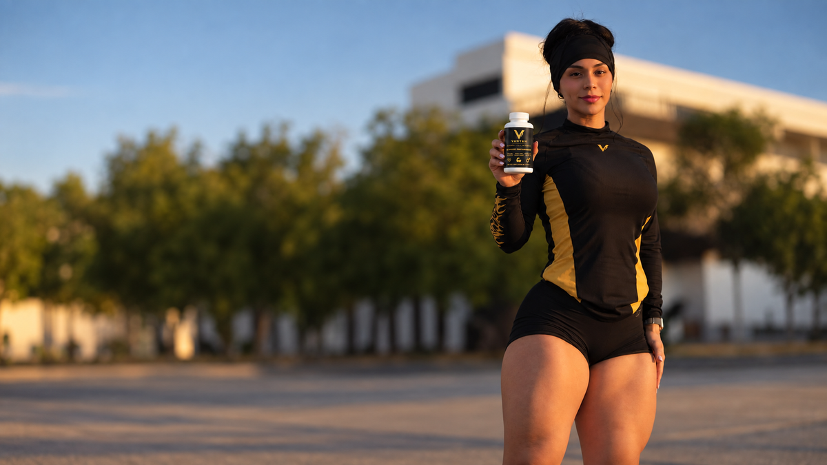 Athlete training in low light, VANYAN Performance Support